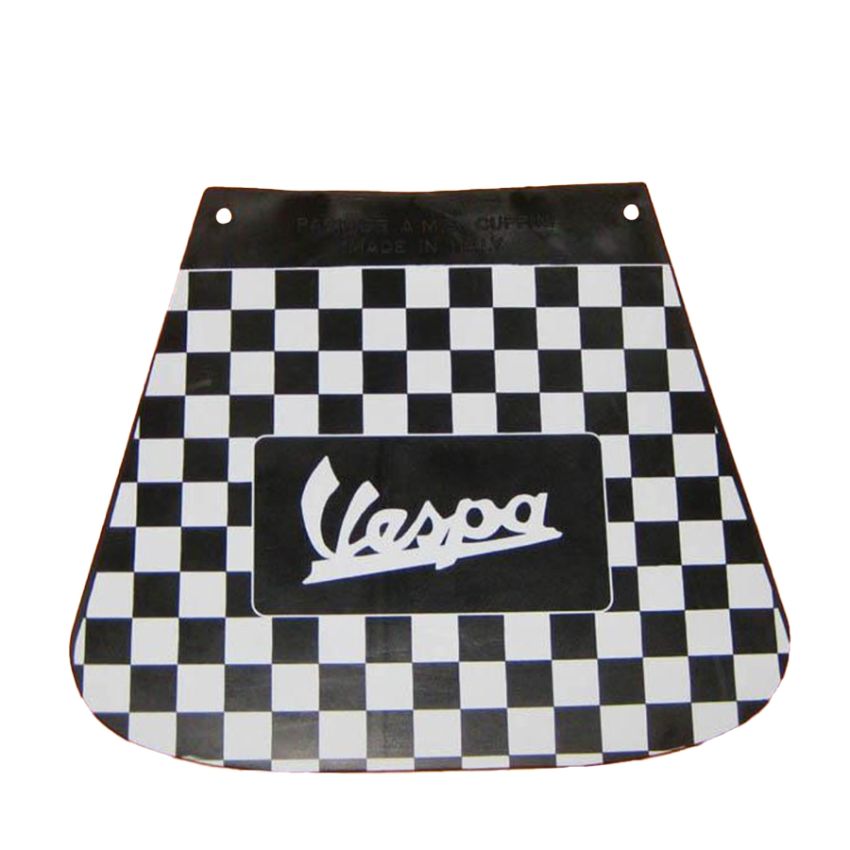 Paraspruzzi posteriore nero e bianco Vespa