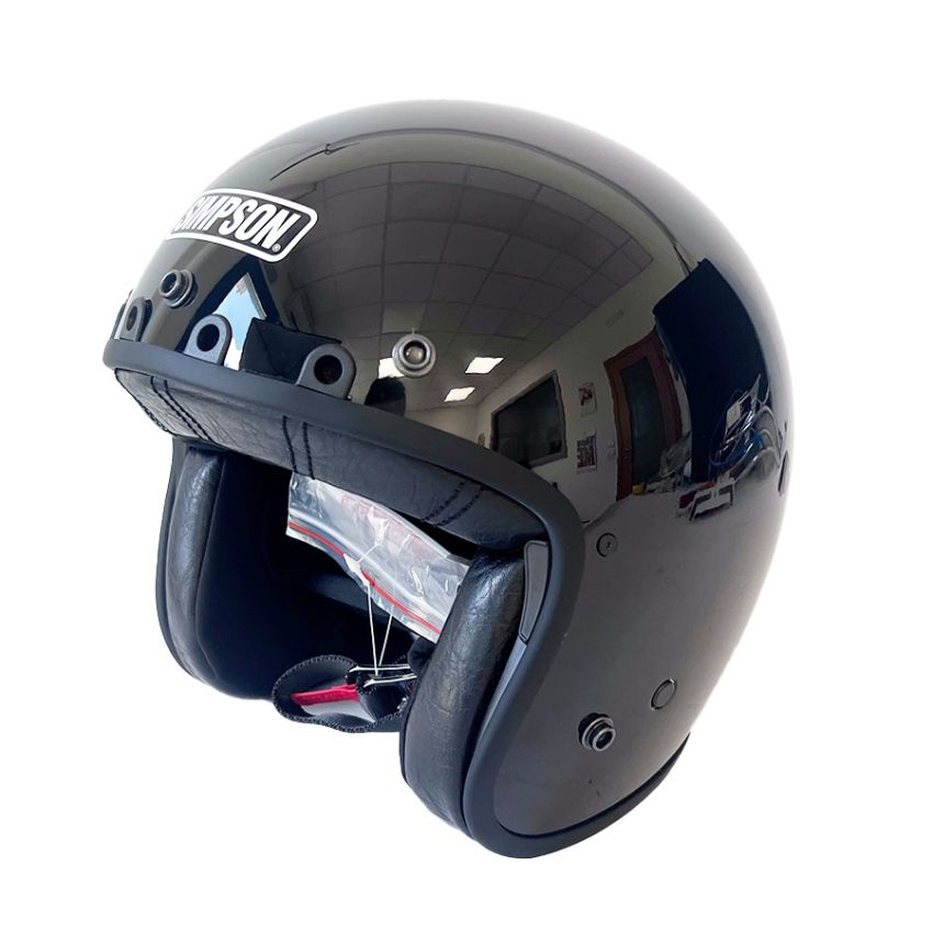 Casco Simpson Jet Chopper nero lucido