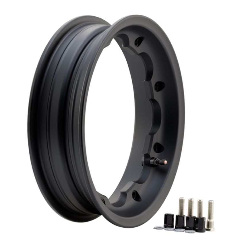 "OCTOPUS" RIM 8 holes SIP rear channel 2.5 BLACK for Lambretta LI + TV + SX + Special + DL + Serveta