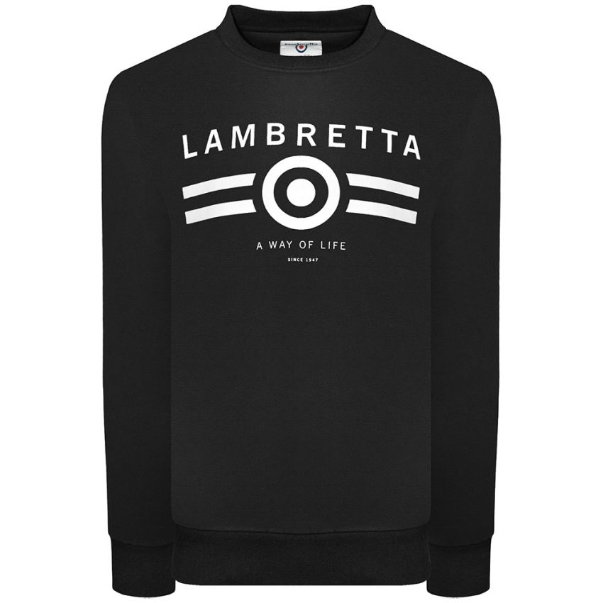 Lambretta Crew Neck Sweat Black