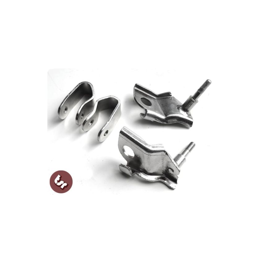 Set di staffe per fissaggio ammortizzatori anteriori supplementari Lambretta LI + TV + SX + Special + DL + Serveta