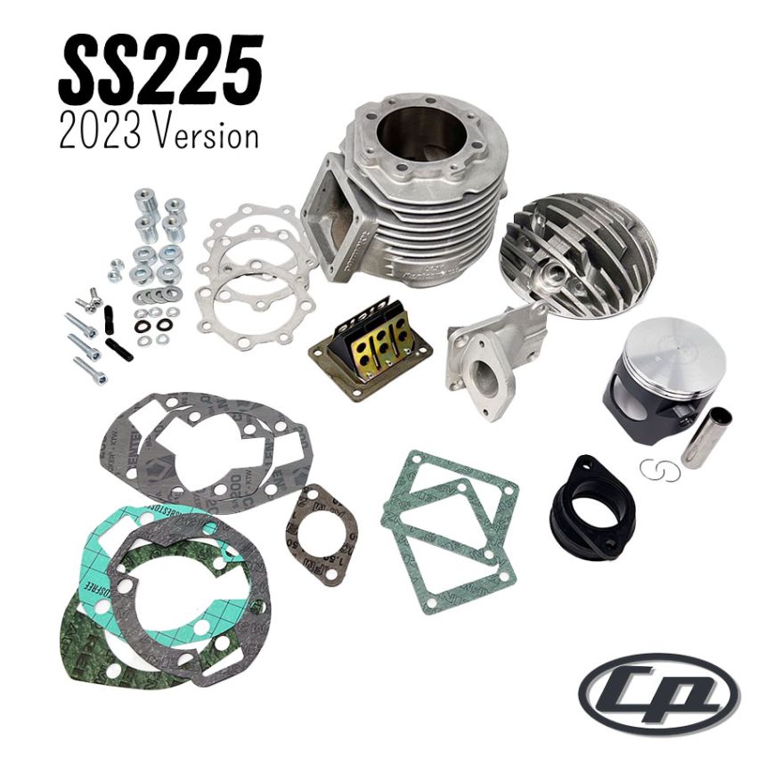 Kit cilindro Casa Performance SS225 Versione 3, con pistone compressione 30mm per Lambretta SX + DL + Serveta, carter motore tipo 200cc