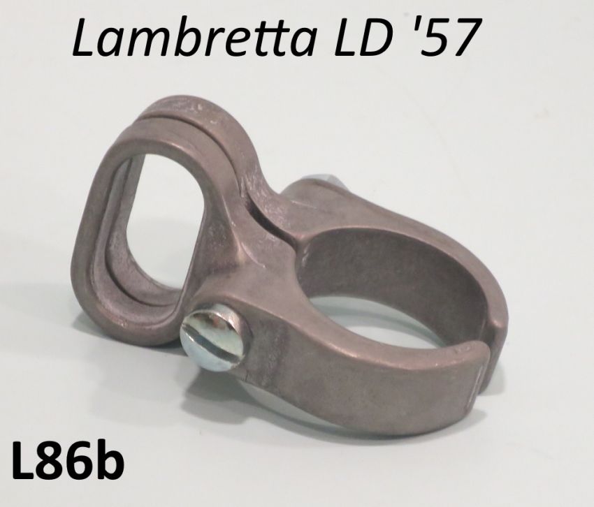 Clamp guide for gearchange and rear brake cables (under footboards) for Lambretta LD
