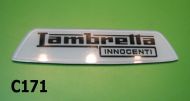 Fregio posteriore in plastica 'Lambretta Innocenti' per Lambretta Special + SX (1966-1969)