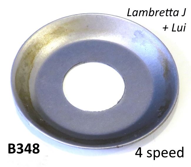 Special front sprocket dished washer for Lambretta J125 M4 + Lui Vega Cometa (4 speed models)