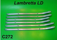 Aluminium floorboard runner set for Lambretta LD125 Deriv. '56 + LD125 '57