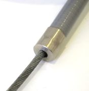 Very high quality complete grey rear brake cable Lambretta LI + TV2/3 + SX + Special