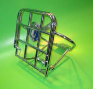 Chromed upright rear carrier & spare wheel holder (Deluxe model) Lambretta LI S3 + TV3 + SX + DL/GP + Serveta