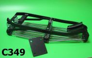 Dual seat frame & rear catch for Lambretta LI + Special + SX + DL + Serveta