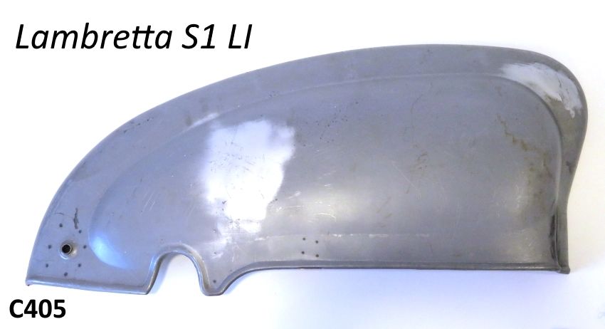 Metal kickstart side sidepanel with hole for Lambretta LI S1 Framebreather (vers. 1)