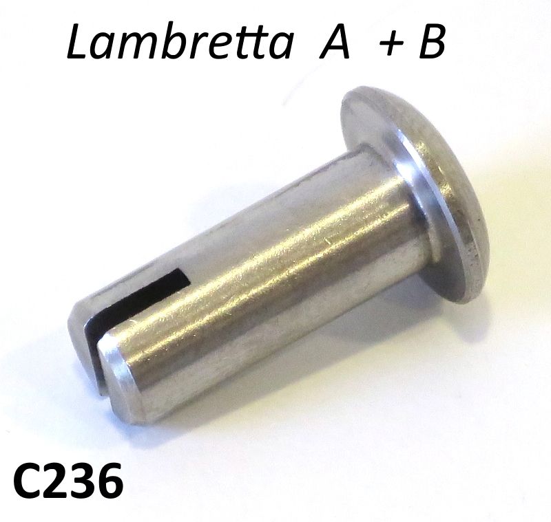 Special pin for rear butty box hinged door for Lambretta A + B