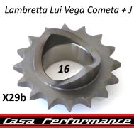 Pignone anteriore z16 versione per manicotto parastrappi Lambretta Lui  + J