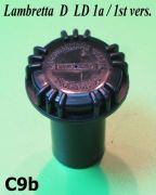 Tappo serbatoio nero Lambretta A, B, C, LC, D + LD dal 1951 al 1952