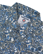 Camicia Lambretta a maniche corte Painsley WHITE/LIGHT BLUE