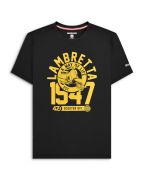 T-shirt Lambretta '1947' nera/oro
