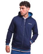 Felpa Lambretta con cappuccio e zip Blu Navy