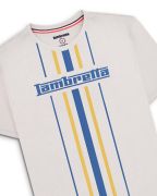 T-shirt Lambretta a righe verticali Whitecap Grey