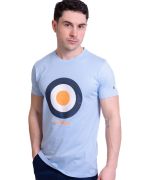 T-shirt LAMBRETTA con Target azzurro cielo