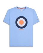 T-shirt LAMBRETTA con Target azzurro cielo
