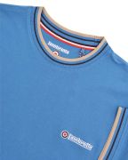 T-shirt Lambretta in piqué con doppia riga Blu