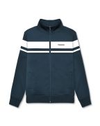 Felpa Lambretta con zip blu navy / bianca