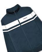 Felpa Lambretta con zip blu navy / bianca