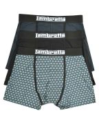 Boxer Lambretta  con target nero/blu/silver (3 pezzi)
