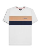 T-shirt LAMBRETTA bianca a pannelli