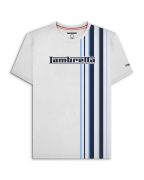T-shirt Lambretta Racing Stripe Bianca/blu/nera
