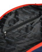 Borsa Lambretta sportiva retrò grande, blu navy/bianca