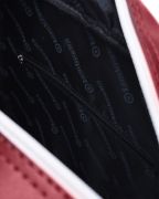 Lambretta Retro Flight Bag Burgundy/White