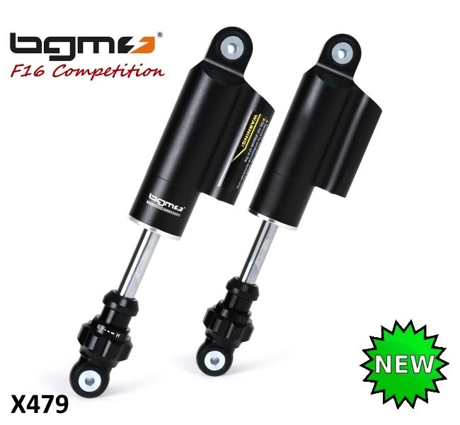 Ammortizzatori anteriori BGM 'PRO F16 COMPETITION' Neri per Lambretta S1 + S2 + S3 + DL