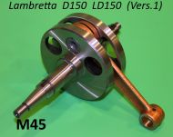 Albero motore completo spinotto biella 14mm Lambretta D/LD150 + LD125 (modelli dal 1954 al 1955)