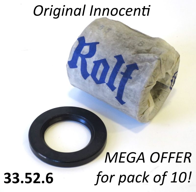 Paraoli originali Rolf 33-52-6 per flangia volano Lambretta LI S2 / S3 + TV2/3 + Special + SX + GP/DL + Serveta (10pz)