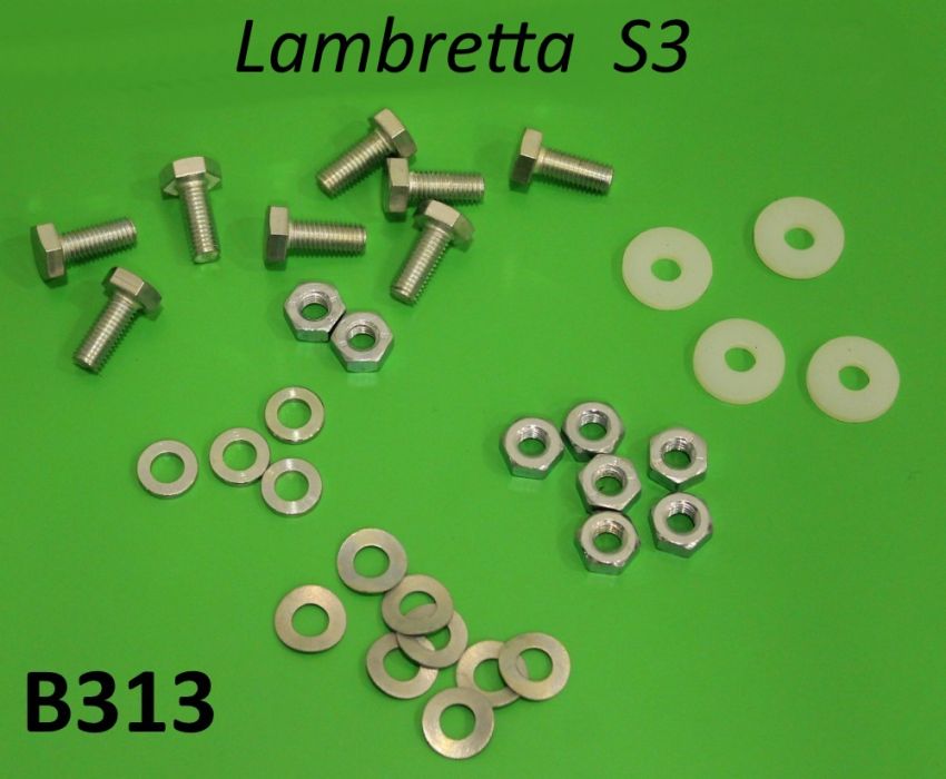 Kit di fissaggio sella lunga Lambretta LI + TV + SX + Special + DL + Serveta