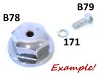 Dado bloccaggio mozzo posteriore per Lambretta D / LD (modelli dal 1955 al 1957)