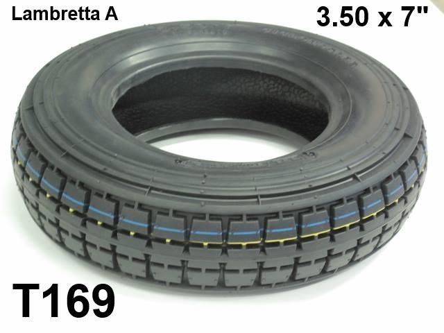 3.50 x 7" inch tyre for Lambretta A